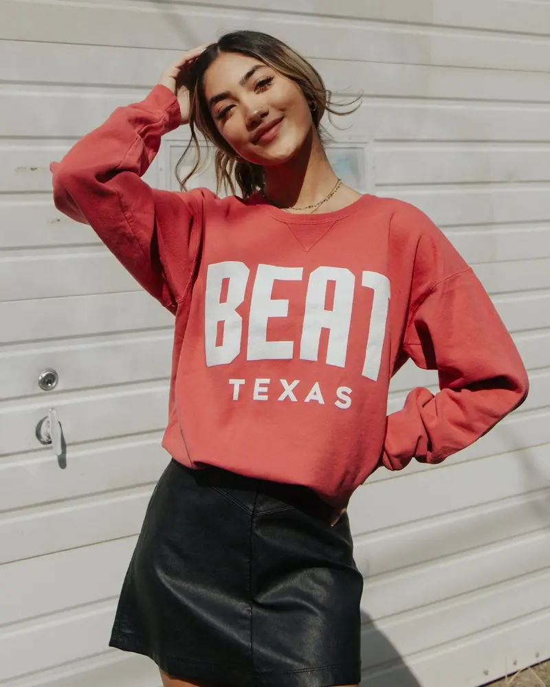 Beat Texas Gault Crimson Sweatshirt 1