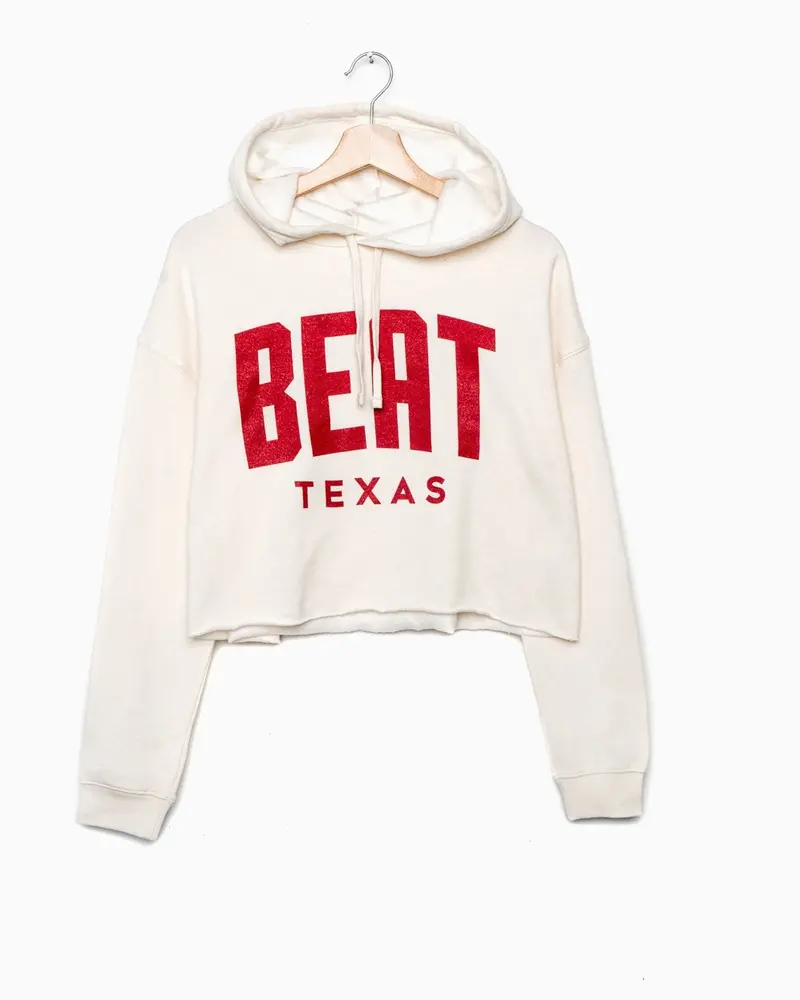 Beat Texas Gault Off White Cropped Hoodie 1