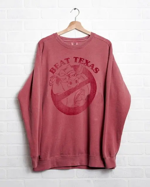 Beat Texas Horn Busters Crimson Sweatshirt 1
