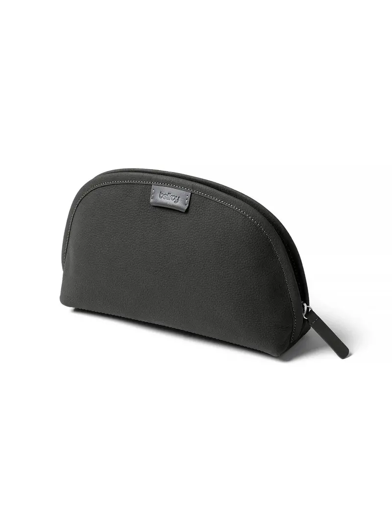 Bellroy Classic Pouch Leather Nubuck Charcoal 1