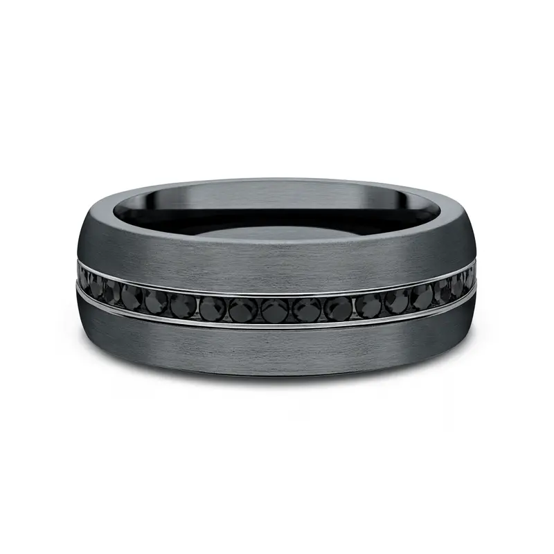 Benchmark® Black Diamond Black Tantalum Men's Band 1