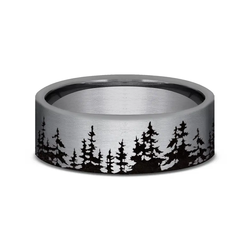 Benchmark® Flat Edge Tree Line Silhouette Men's Band 1