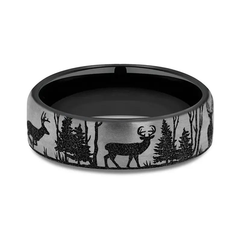 Benchmark® Forest Silhouette & Stag Herd Men's Band 1