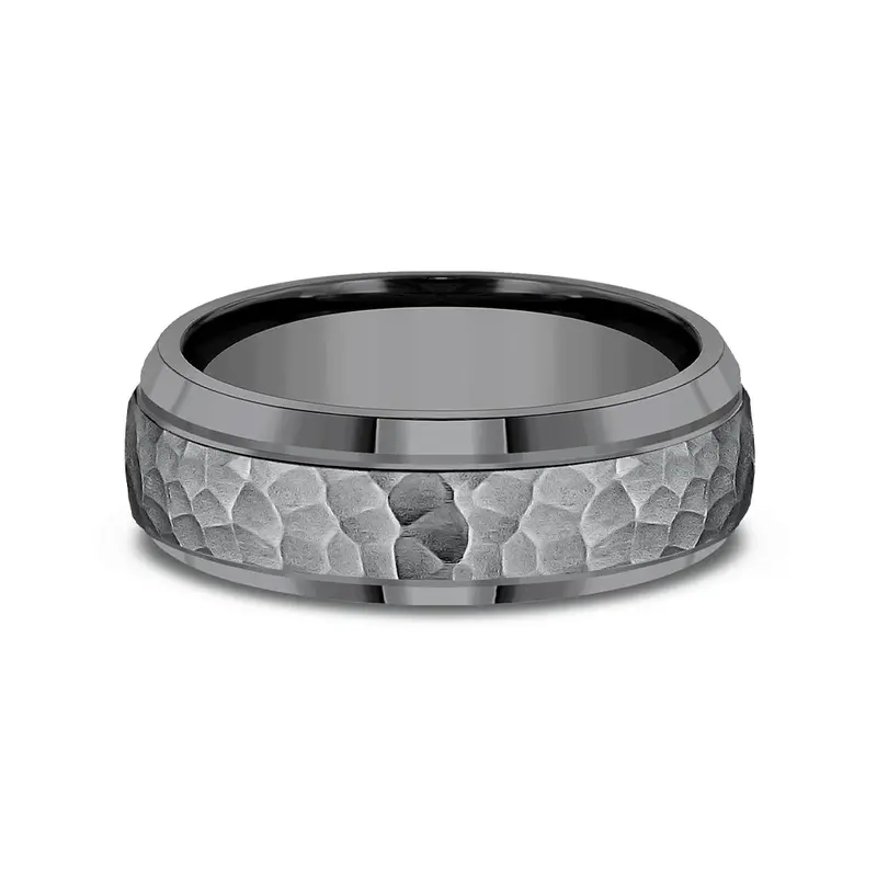 Benchmark® Hammer Finish Tantalum Men's Band 1