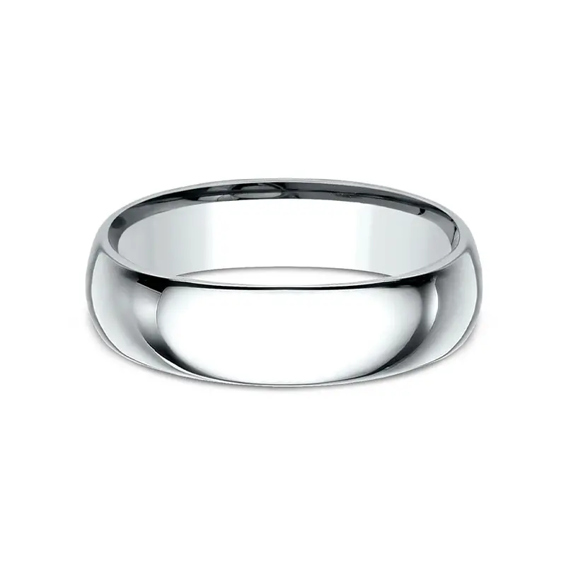 Benchmark® White Gold Comfort Fit Polished Band 1