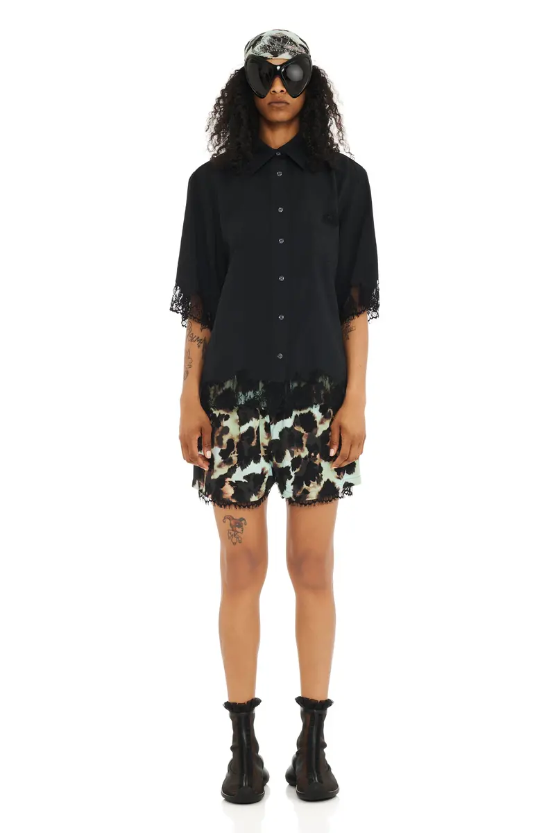 Black Anemone Button Up 1