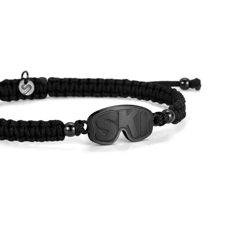 Black Après Ski Braided Bracelet 1