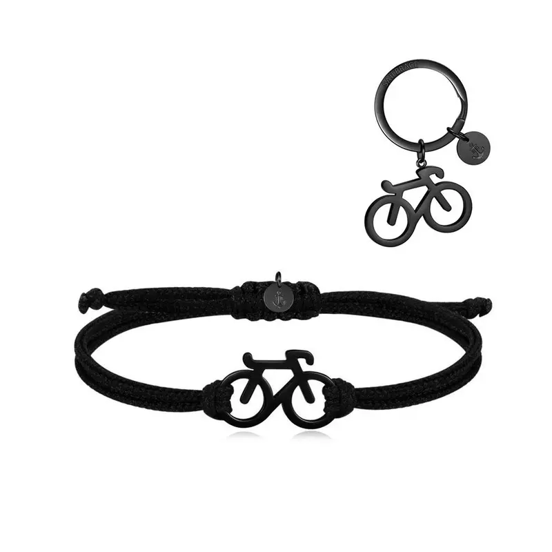 Black Bike Bracelet/Keychain Pack 1