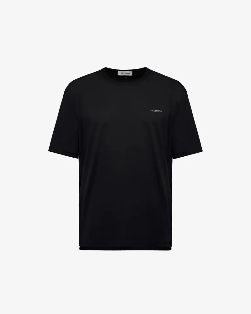 Black Cotton Small Logo T-Shirt 1
