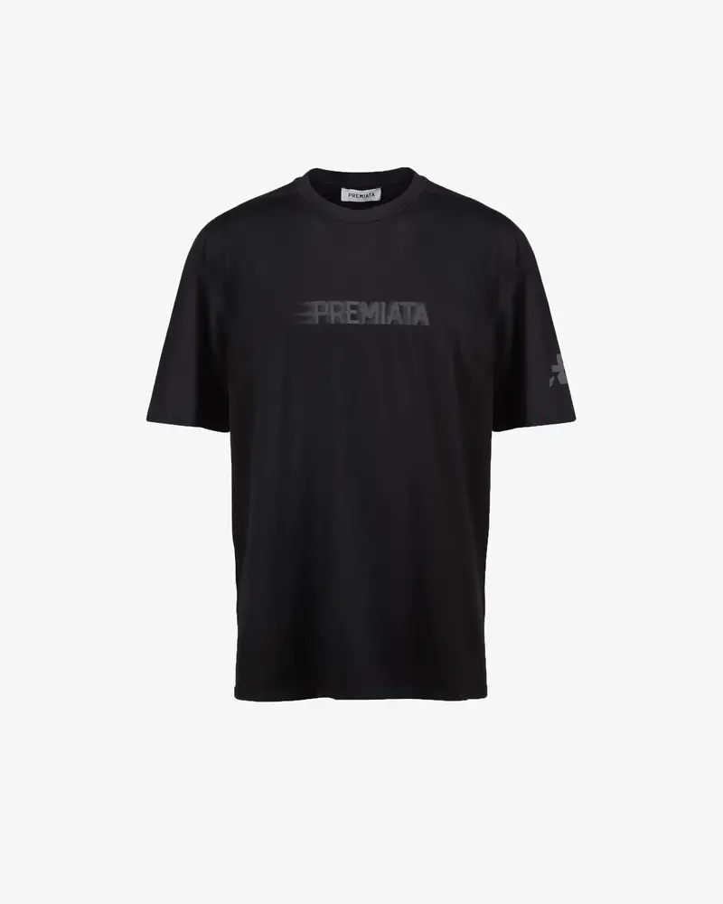 Black Cotton T-Shirt With Print 1