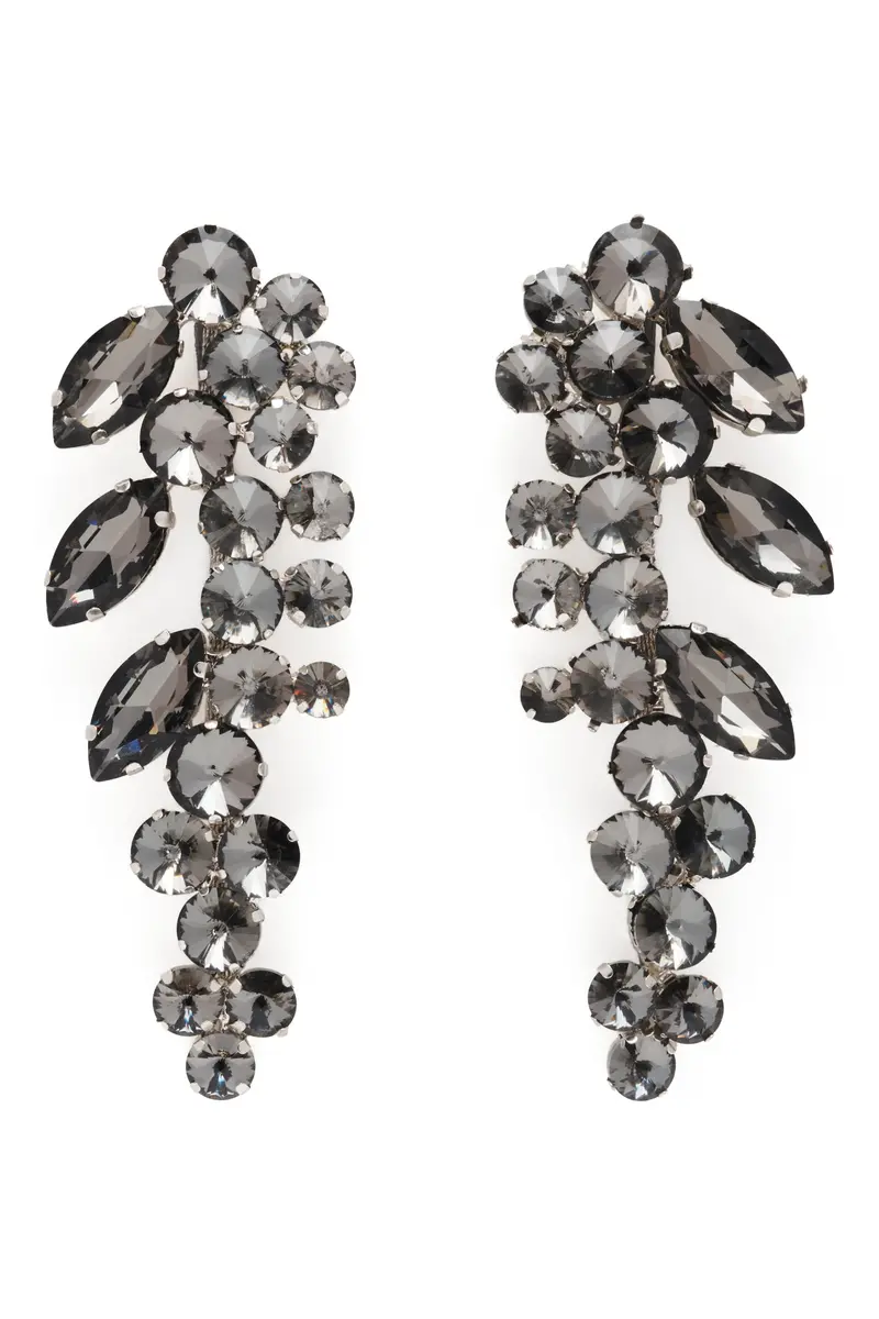 Black Diamond Chandelier Earring 1