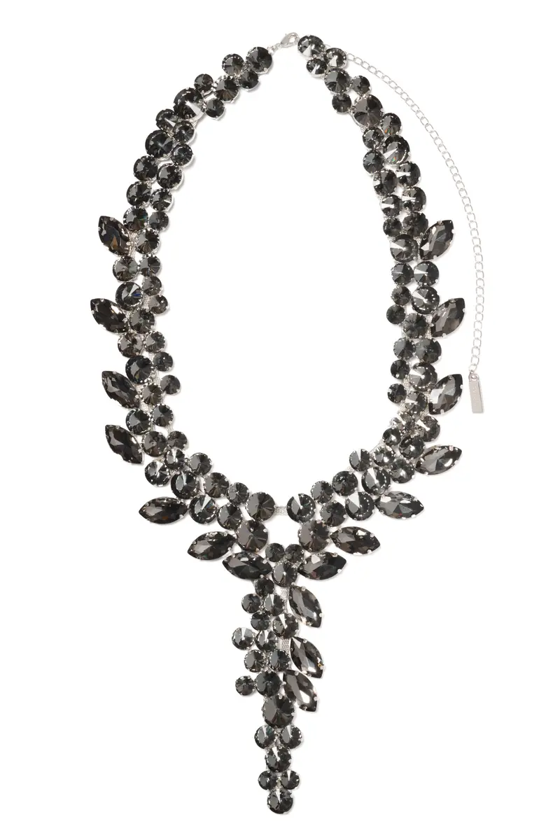 Black Diamond Chandelier Necklace 1