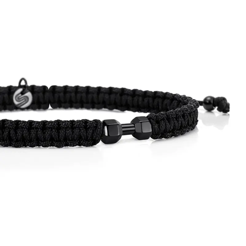 Black Gym Braided Bracelet 1