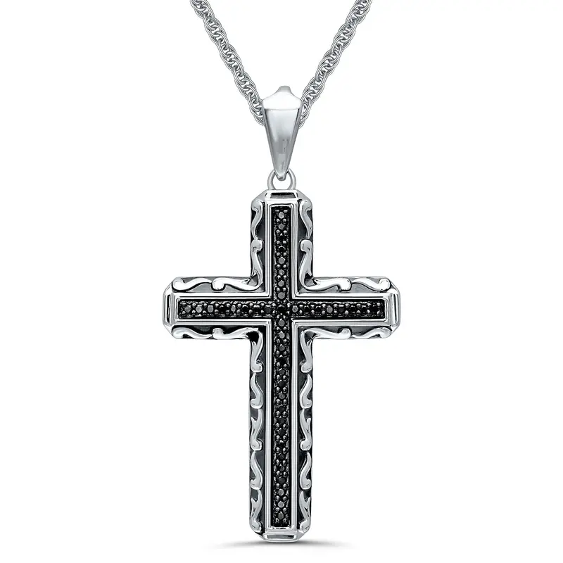 Black Ice Cross Pendant 1