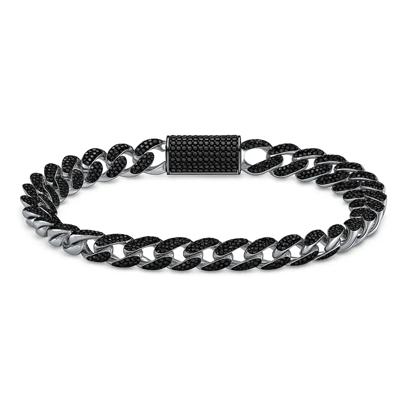 Black Ice Curb Chain Bracelet 1
