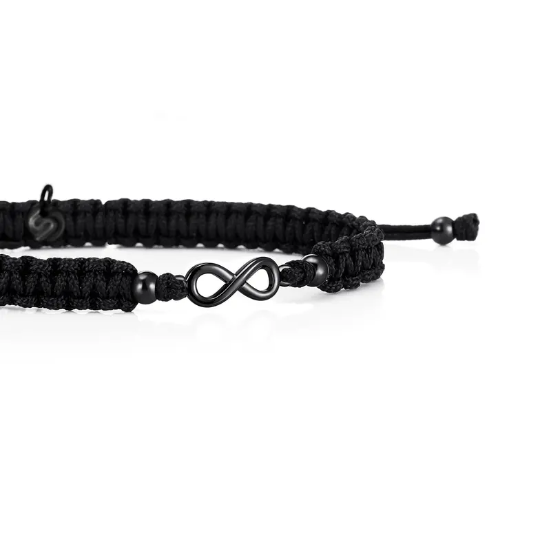 Black Infinity Braided Bracelet 1