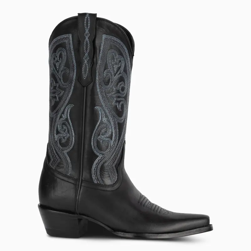 Black Jersey Cowhide - Women's Pointed 1