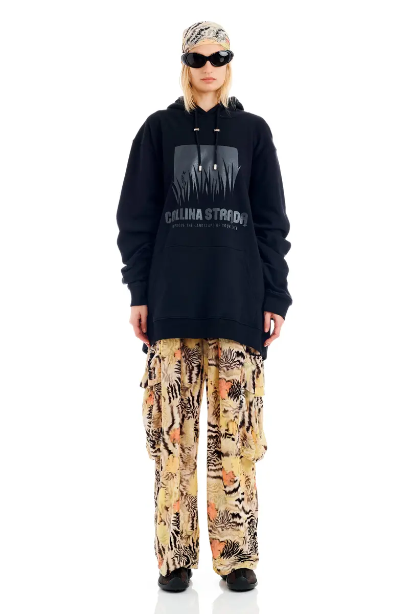 Black Landscape Graphic Hoodie 1