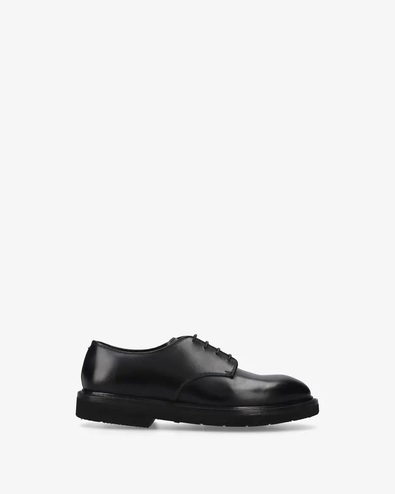 Black Leather Laced Shoes 32310C 1
