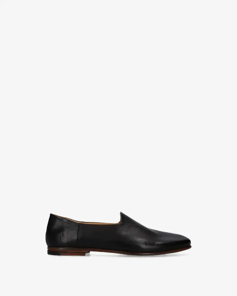 Black Leather Slippers 1