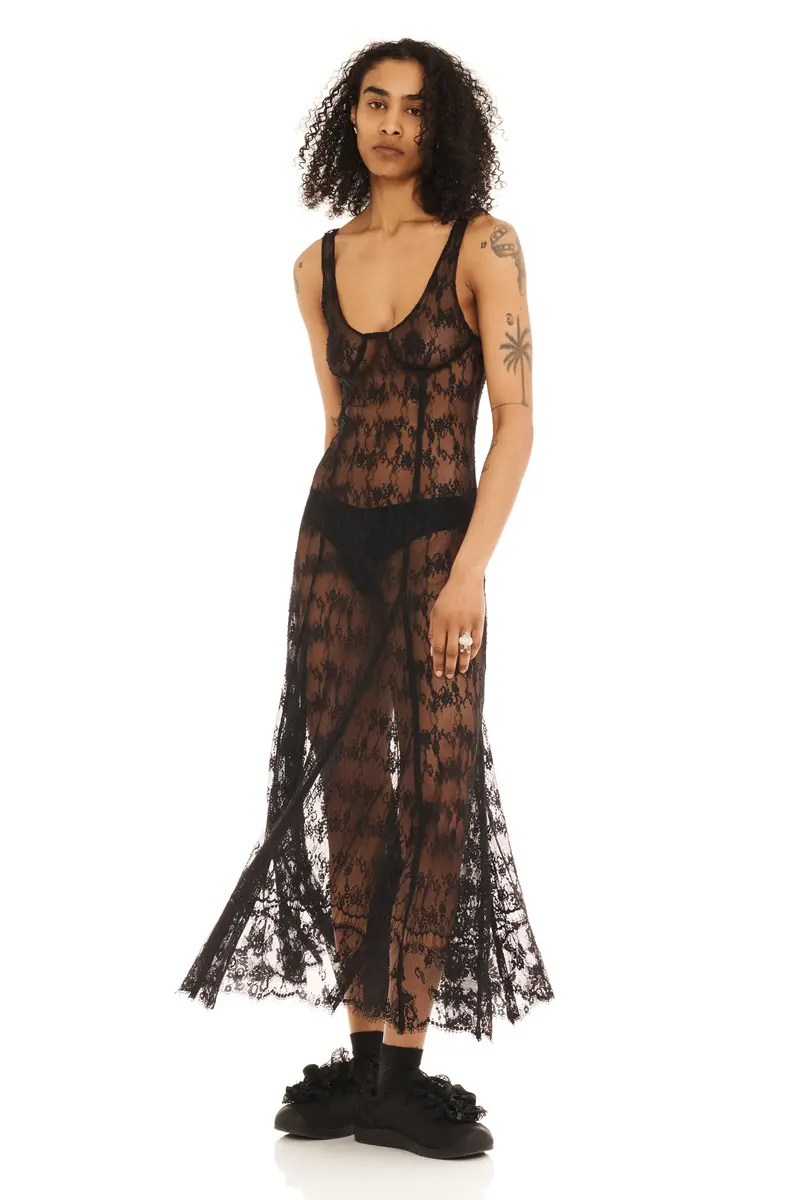 Black Long Pamela Dress 1