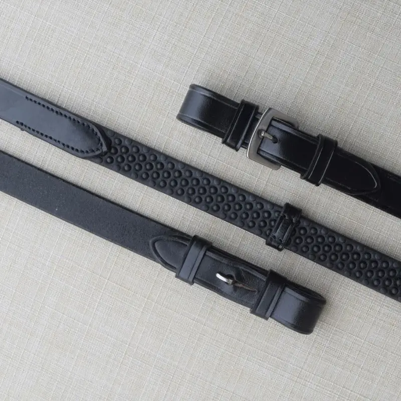 Black Oak Pebble-Grip Rein with Stops (¾”)