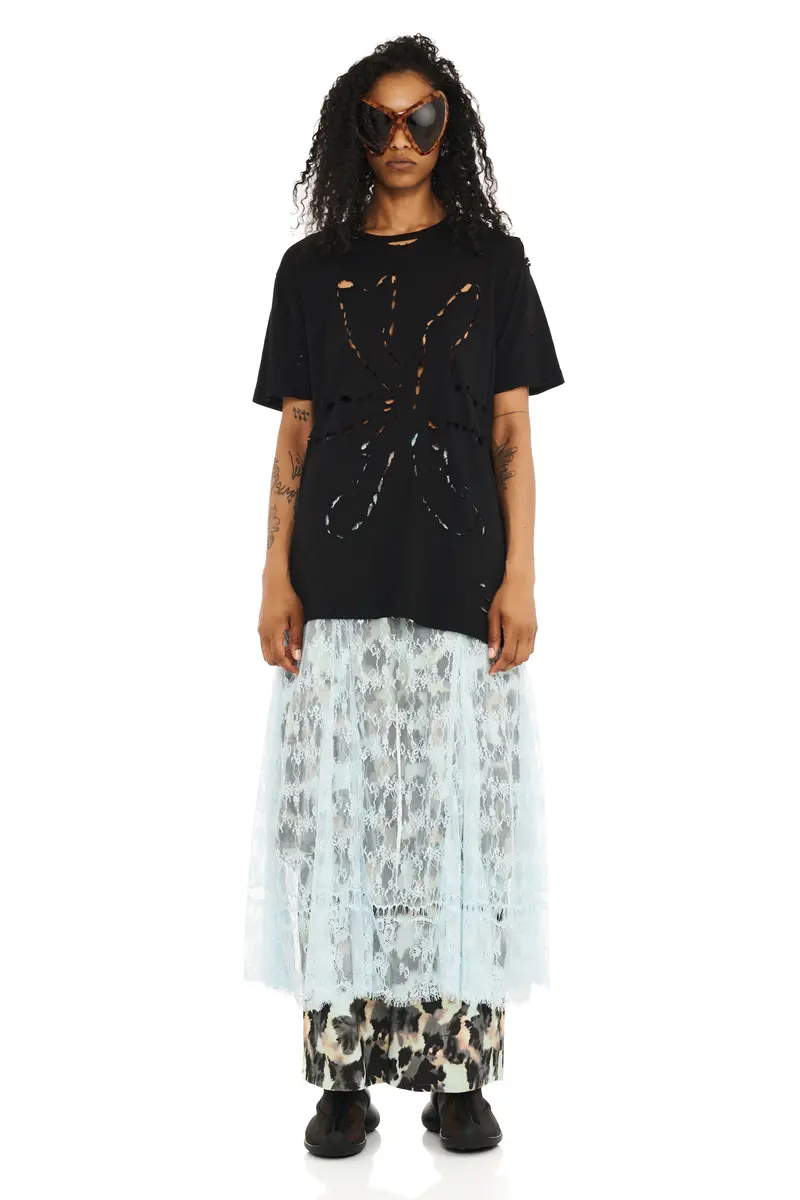 Black Remnant Flower Tee 1