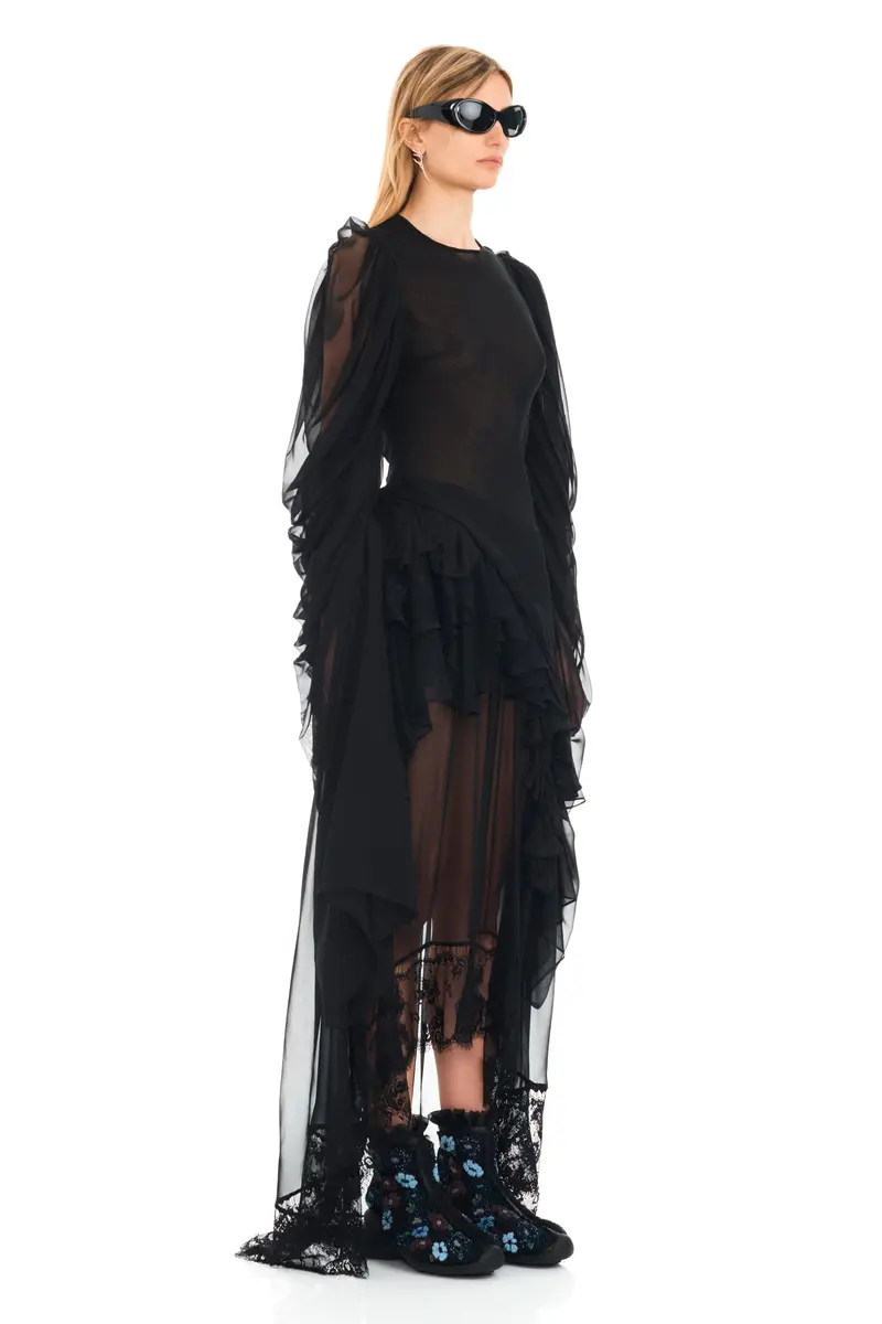 Black Simone Angelica Dress 3