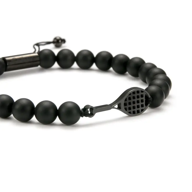Black Tennis Beaded Bracelet 1