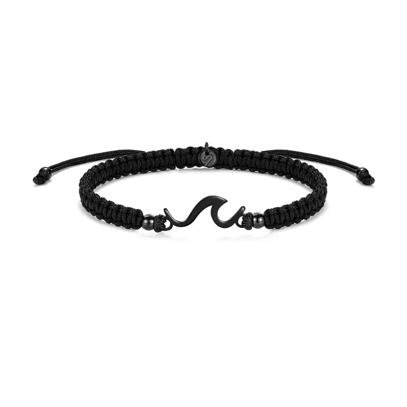 Black Wave Braided Bracelet 2
