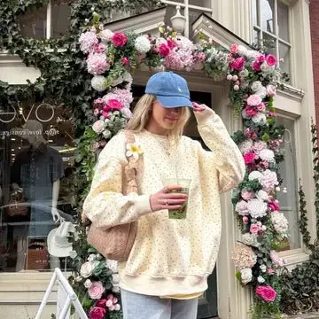 Blank Toasted Cream Roses Sweatshirt 1