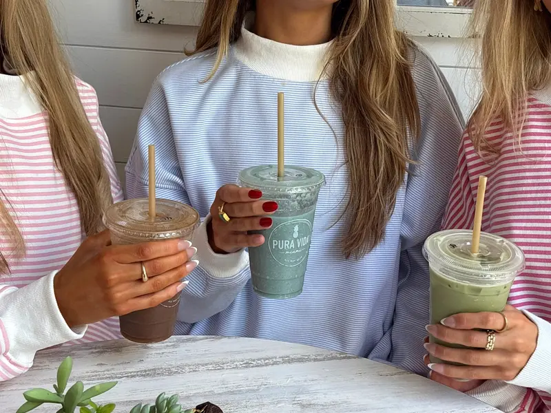Blue And White Mini Striped Mockneck Sweatshirt 1