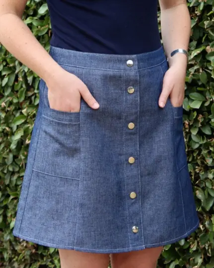 Blue Dot Patterns Ally Skirt - Printed Copy Shop (+£5.00) 1