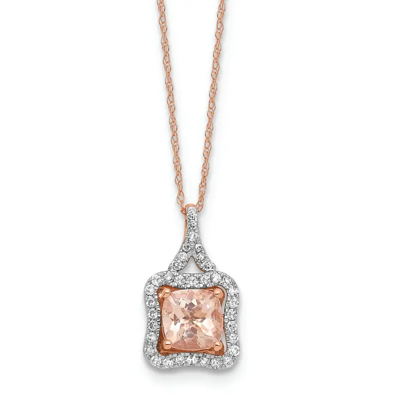 Blushfire Morganite Pendant 1