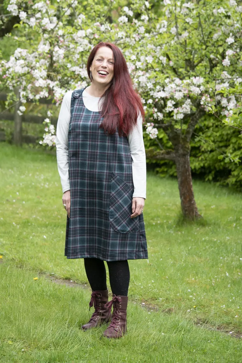 Bobbins And Buttons Jayne Pinafore Dress - Printed Copy Shop (+£7.00) 1