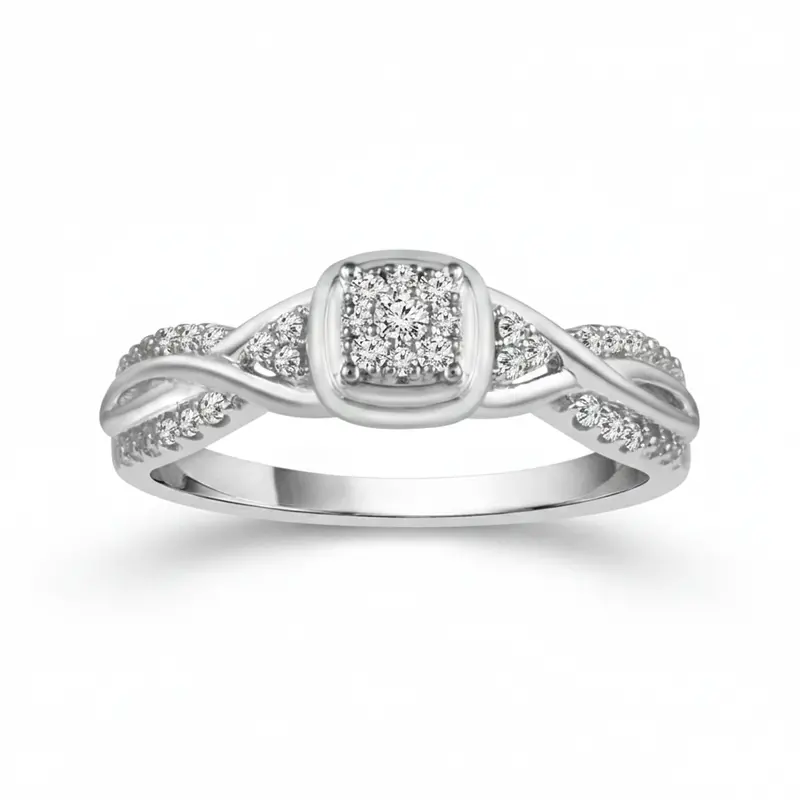 Bound By Love Round Diamond Promise Ring 1