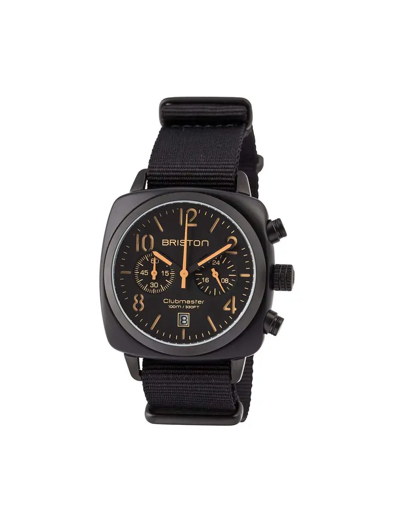 Briston Clubmaster Classic Acetate Chronograph Black Matt Pvd 40Mm 1