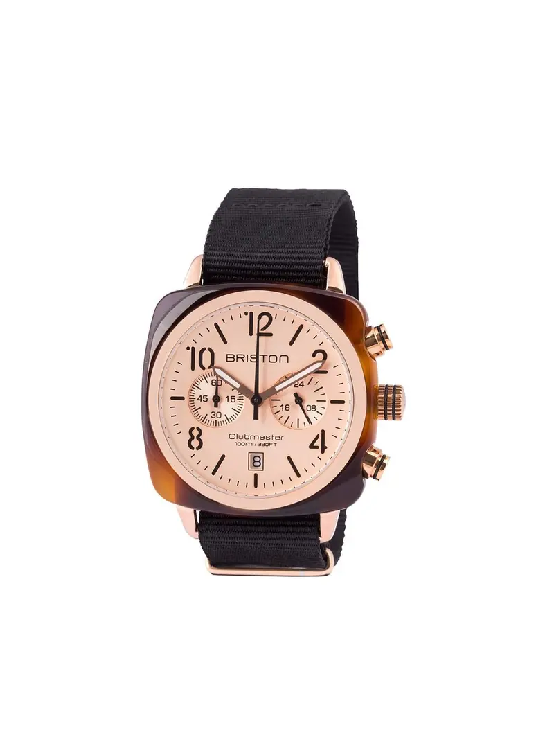 Briston Clubmaster Classic Acetate Chronograph Gold Pvd Rose Gold Dial 40Mm 1