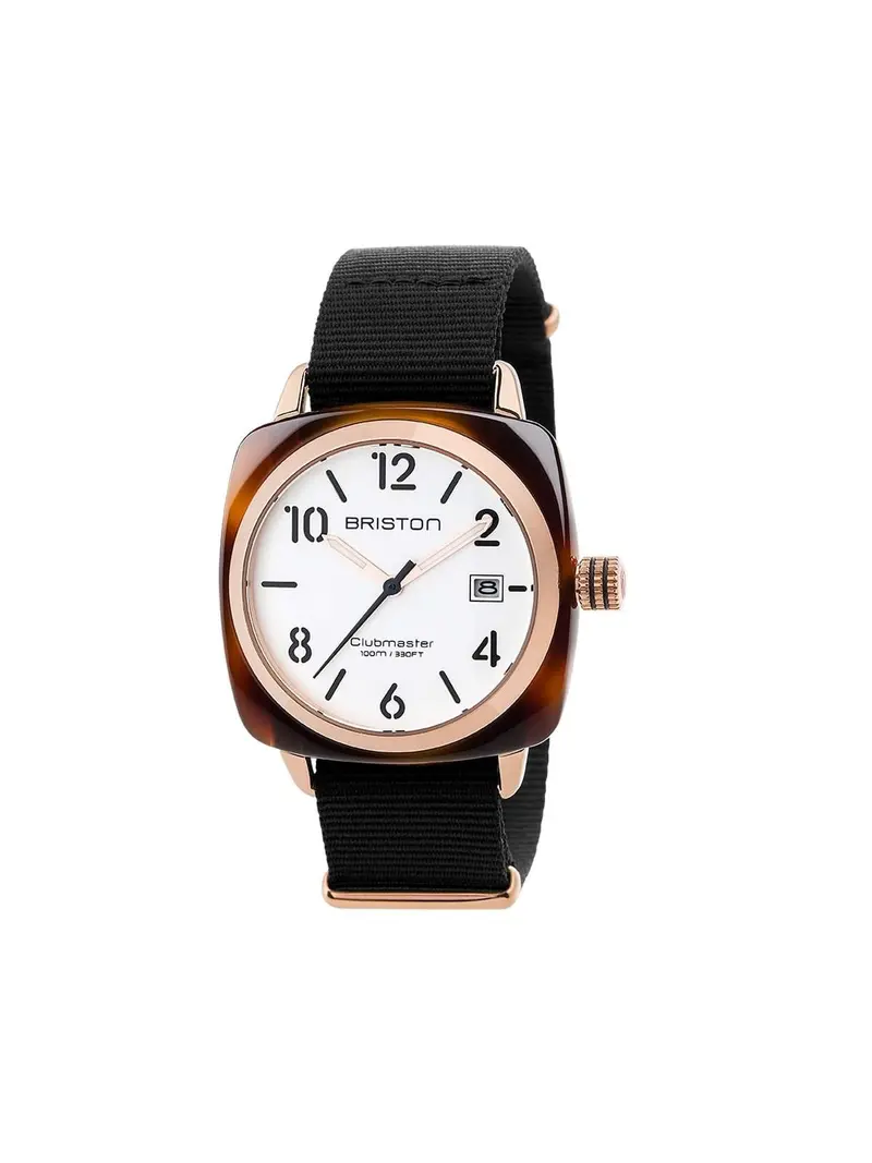 Briston Clubmaster Classic Acetate Hms Gold White Dial And Rose Gold 40Mm 1