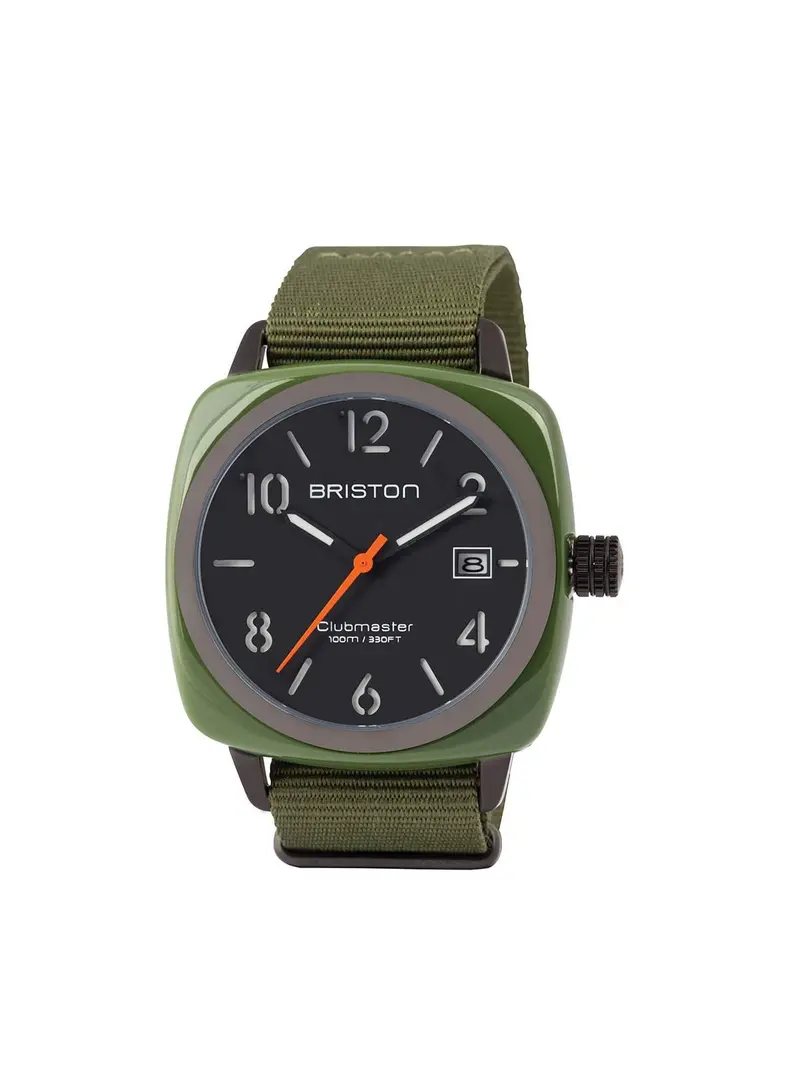 Briston Clubmaster Classic Acetate Hms Green Army Pvd 40Mm 1