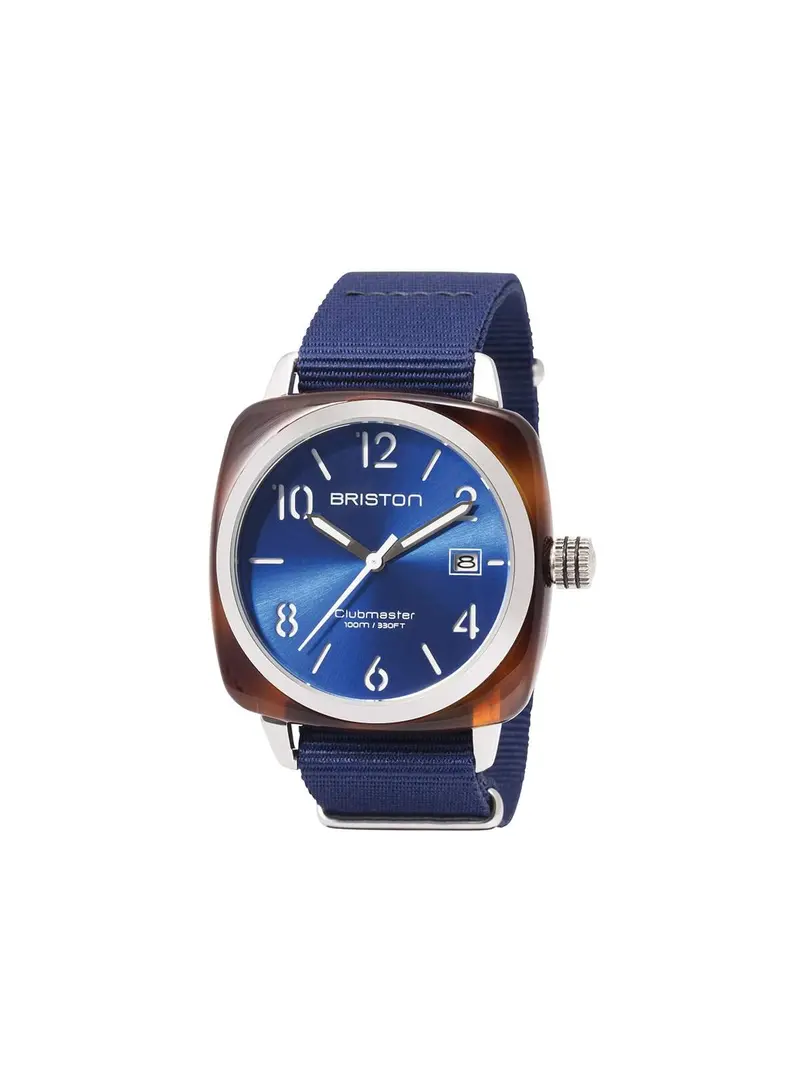 Briston Clubmaster Classic Acetate Hms Tortoise Shell Blue Sunray Dial 40Mm 1