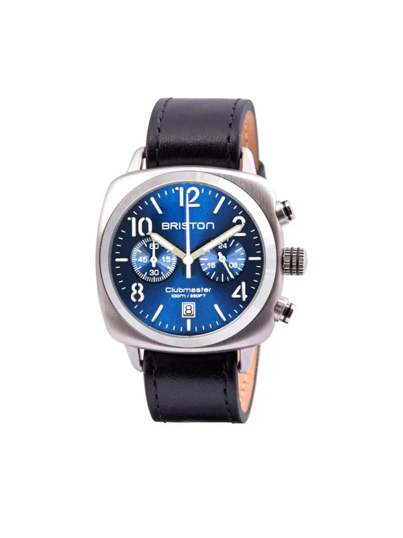 Briston Clubmaster Classic Steel Chronograph Blue Sunray Dial 40Mm 1