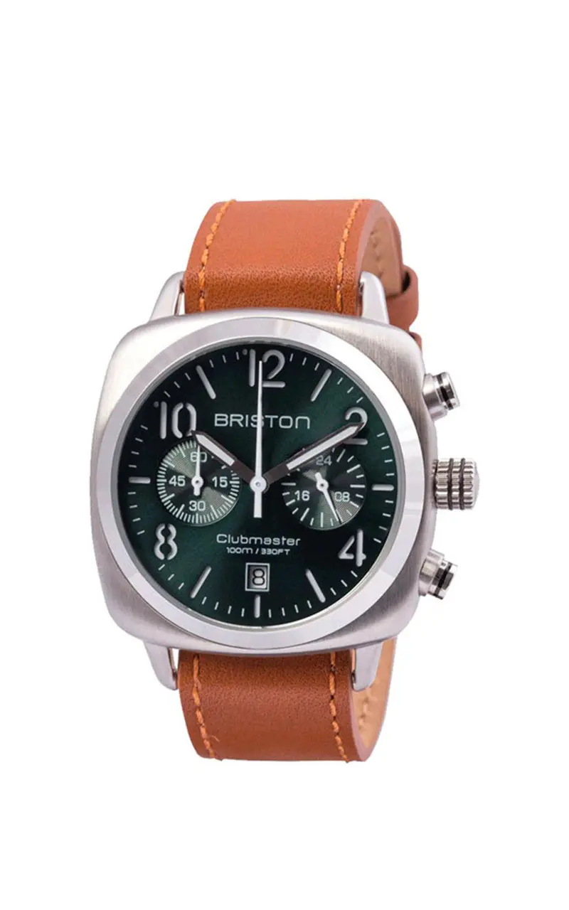 Briston Clubmaster Classic Steel Chronograph British Green Sunray Dial 40Mm 1