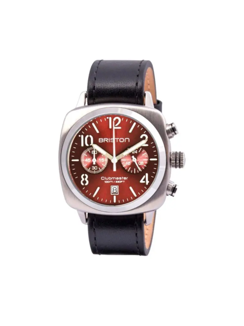 Briston Clubmaster Classic Steel Chronograph Red Sunray Dial 40Mm 1