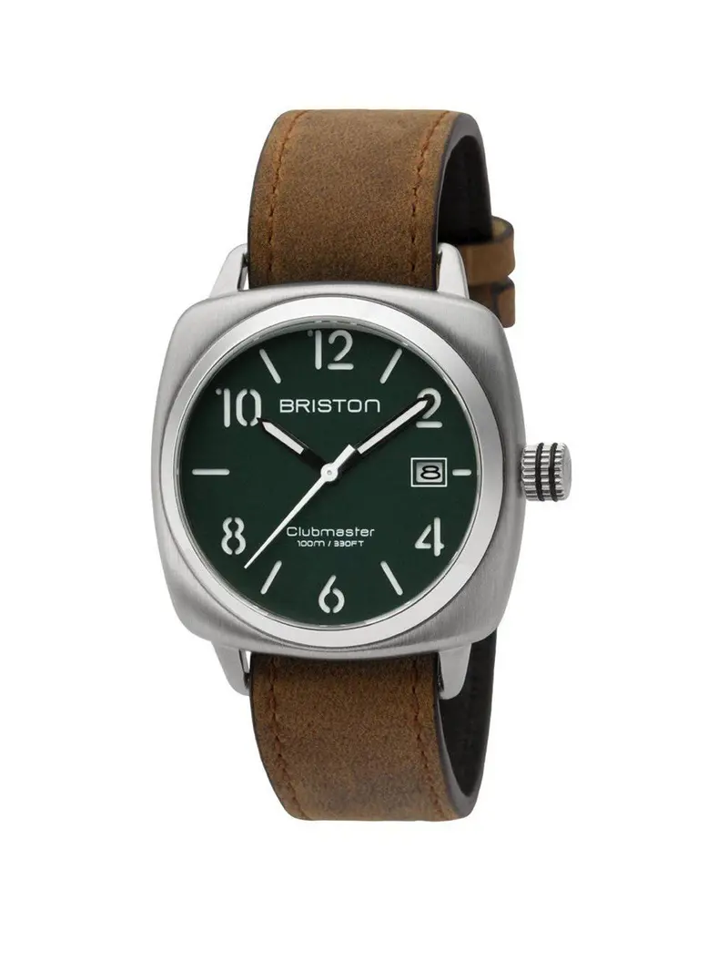 Briston Clubmaster Classic Steel Hms British Green Matt Dial 40Mm 1