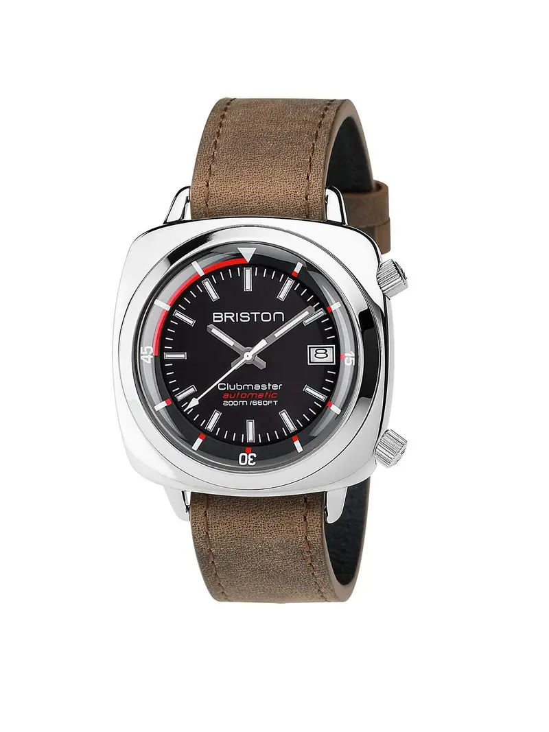 Briston Clubmaster Diver Polished Steel Automatic Hms Black Dial 42Mm 1
