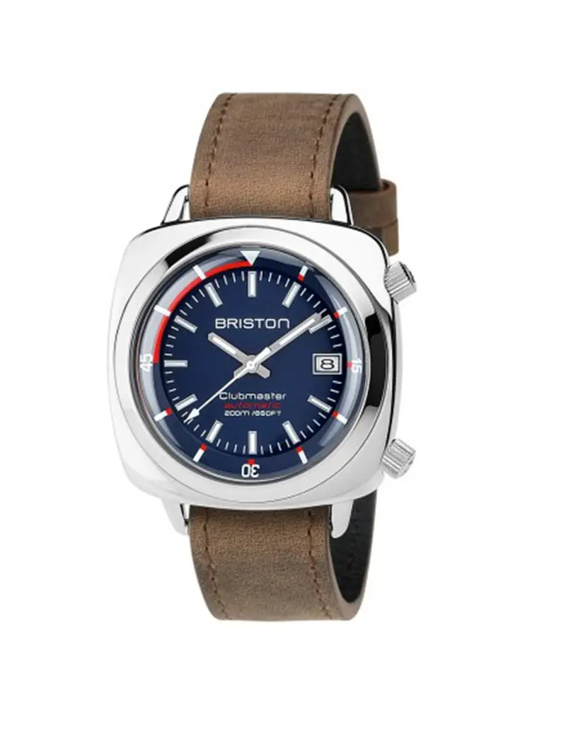Briston Clubmaster Diver Polished Steel Automatic Hms Navy Blue Dial 42Mm 1