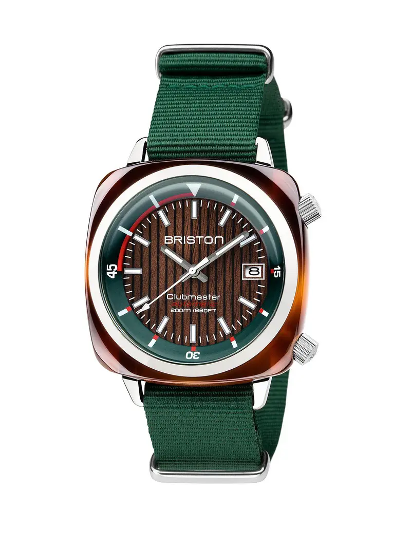 Briston Clubmaster Diver Yachting Acetate Automatic Hms British Green 42Mm 1