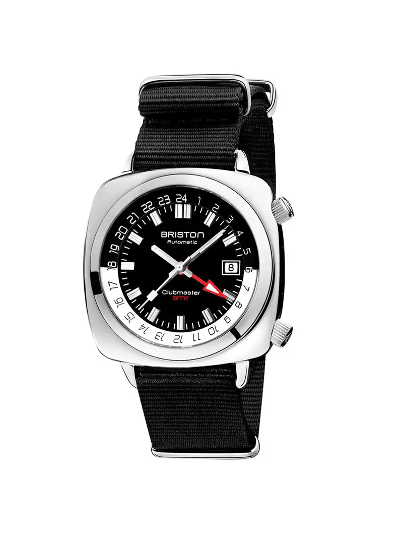 Briston Clubmaster Gmt Traveler Hms Automatic Steel Black Dial Black Nato Strap 42Mm 1