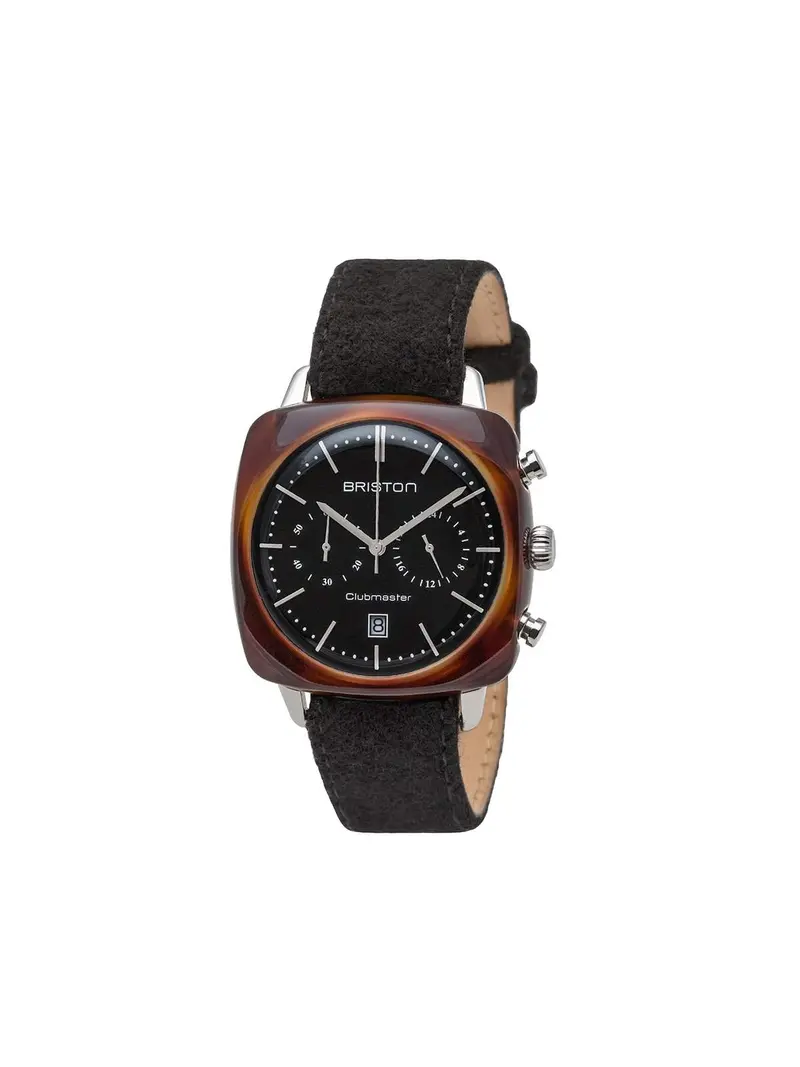 Briston Clubmaster Vintage Acetate Chronograph Tortoise Shell Black Dial 40Mm 1